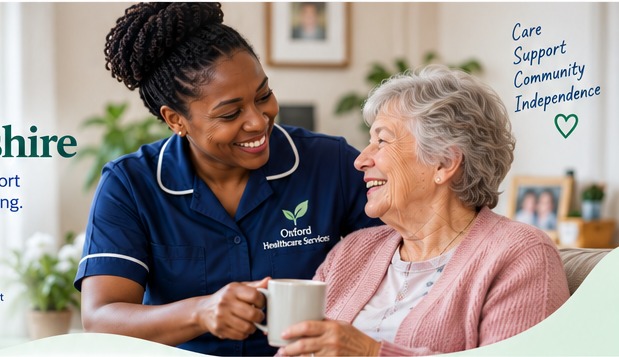 Support worker spending time with an older adult
