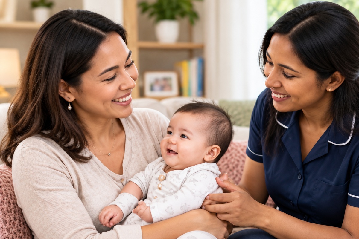 New mother and family support